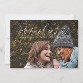 Invitation Photo horizontale avec lettres à la main Enregistr (Devant)