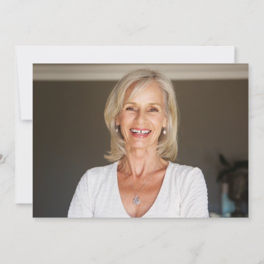 Invitation Photo horizontale de la partie de retraite à scrip (Dos)