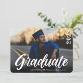 Invitation Photo horizontale simple 2023 Graduation Party (Debout devant)