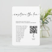 Invitation Photo Hunt I Spy Mariage Game Capture The Love QR (Debout devant)