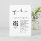 Invitation Photo Hunt I Spy Mariage Game Capture The Love QR (Debout devant)