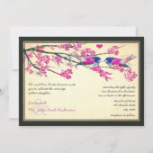 Invitation Photo Inséparable de la Marine rose Cherry Blossom (Dos)