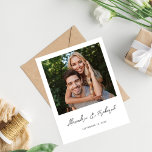 Invitation Photo instantanée 2 Enregistrer la date - Blanc<br><div class="desc">Faites plaisir à vos invités pour votre beau mariage en envoyant votre photo moderne & Chic Instant Photo 2 Save the Date - White Enregistrer les cartes de dates avec votre photo et calligraphie moderne.</div>