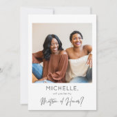 Invitation Photo instantanée Be My Matron of Honor Propositio (Devant)