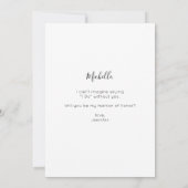 Invitation Photo instantanée Be My Matron of Honor Propositio (Dos)