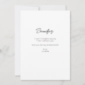 Invitation Photo instantanée Be My Proposition V3 Écriture ma (Dos)