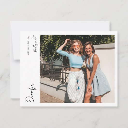 Invitation Photo instantanée Be My Proposition V4 (Devant)