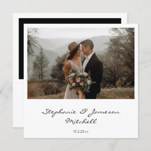 Invitation Photo instantanée et typographie
