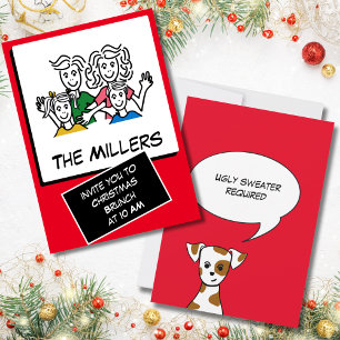 Invitation Photo instantanée moderne Brunch de Noël