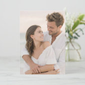 Invitation Photo intime de la plage blanche (Debout devant)