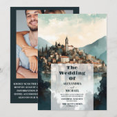 Invitation Photo Italie Lac de Côme Destination Mariage (Devant / Derrière)