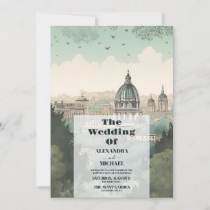 Invitation Photo Italie Rome Destination Mariage