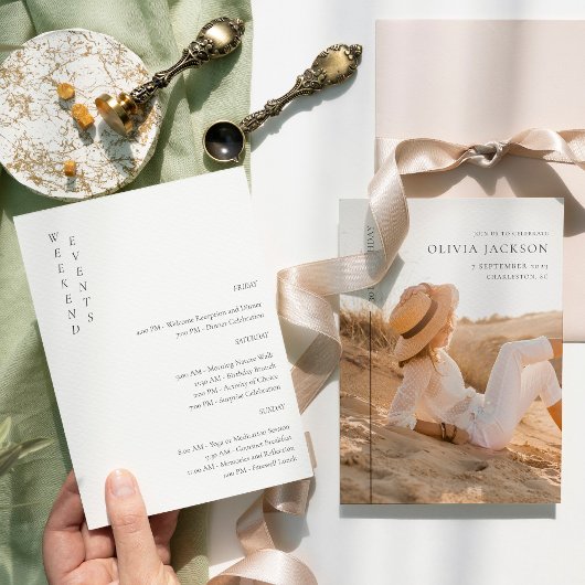 Invitation Photo Itinéraire du week-end moderne