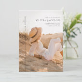 Invitation Photo Itinéraire du week-end moderne (Debout devant)