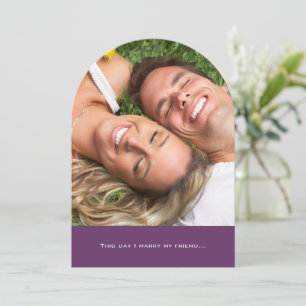 Invitation Photo J'ai épousé mon ami Citation Mariage de typo