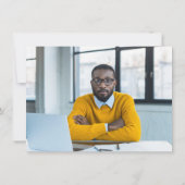 Invitation Photo Jaune Fête de l'obtention du doctorat (Dos)