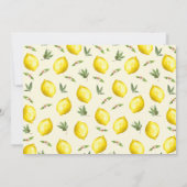 Invitation Photo Jaune Lemon Main Squeeze 1er anniversaire (Dos)