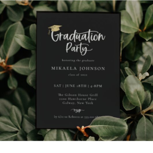 Invitation Photo Joueuse de graduation de script