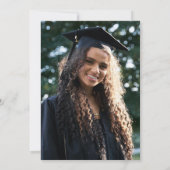 Invitation Photo Joueuse de graduation de script (Dos)