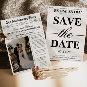Invitation Photo Journal Anniversaire Mariage