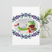 Invitation Photo Joyeuses Fêtes Scalloped Inv (Debout devant)