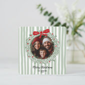 Invitation Photo Joyeux Noël Glissé à la main (Debout devant)