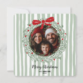 Invitation Photo Joyeux Noël Glissé à la main (Devant)