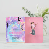 Invitation photo Jump Birthday (Debout devant)