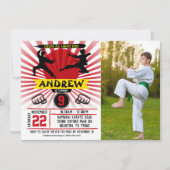 Invitation Photo Karate Kid Arts Martiaux Cobra Kai Invitatio (Devant)