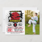 Invitation Photo Karate Kid Arts Martiaux Cobra Kai Invitatio (Devant)