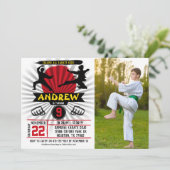 Invitation Photo Karate Kid Arts Martiaux Cobra Kai Invitatio (Debout devant)
