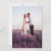 Invitation Photo lavande violet floraux luxe mariage (Dos)