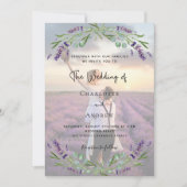 Invitation Photo lavande violet floraux mariage (Devant)