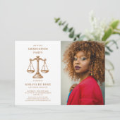 Invitation Photo Law Graduate (Debout devant)