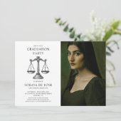 Invitation Photo Law Graduate (Debout devant)