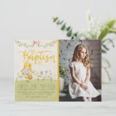 INVITATION PHOTO LDS BAPTISM | Fille florale migno (Debout devant)