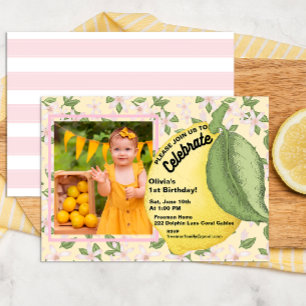 Invitation Photo Lemon Anniversaire Thème