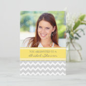 Invitation photo Lemon Grey Chevron (Debout devant)