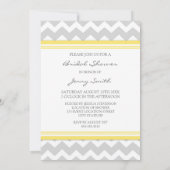 Invitation photo Lemon Grey Chevron (Dos)