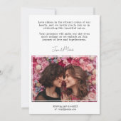 Invitation 🌈 Photo LGBTQ Peinte Avec mariage D'Amour (Dos)