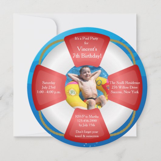 Invitation photo Life Preserver (Devant)