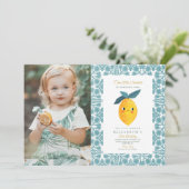 Invitation Photo Little Sweetie Lemon 1er anniversaire (Debout devant)
