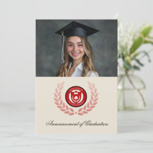 Invitation Photo Logo Annonces d'obtention du diplôme du coll