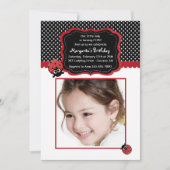 Invitation photo Lucky Ladybug (Devant)