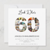 Invitation photo Lundi fête d'anniversaire 60 ans (Devant)