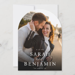Invitation Photo M moderne Chic vertical Enregistrer la Date