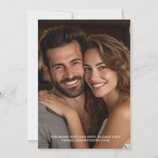 Invitation Photo Magazine Couverture Journal Mariage unique (Dos)