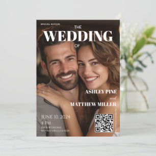 Invitation Photo Magazine Couverture Journal Mariage unique