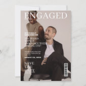 Invitation Photo Magazine couverture mariage enregistrer la d (Devant)