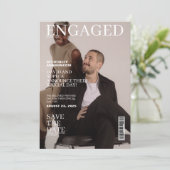 Invitation Photo Magazine couverture mariage enregistrer la d (Debout devant)